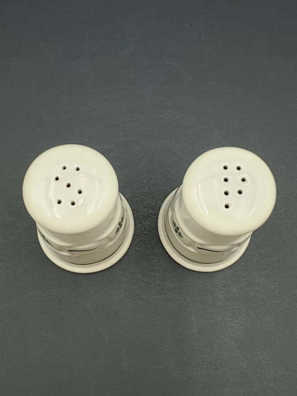 Longaberger Woven Traditions Heritage Green Salt & Pepper Shakers